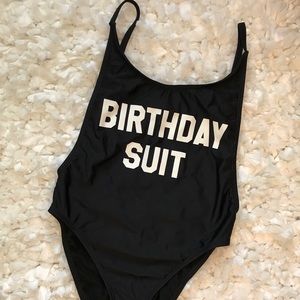 Birthday Swimsuit Black Size Medium